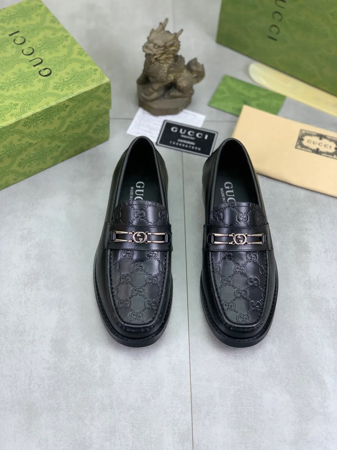 Men's men's shoes 💰P480 [New style] Water-dyed cowhide 💰💎💎💎 [Gucci] GUCCI high-end men's formal business leather shoes, original order 1:1 authentic goods! Original imported high-end open-edge beaded calfskin, original metal buckle, imported first-layer cowhide lining for feet, original outsole, men's shoe size: 38-45, 4️⃣ colors available